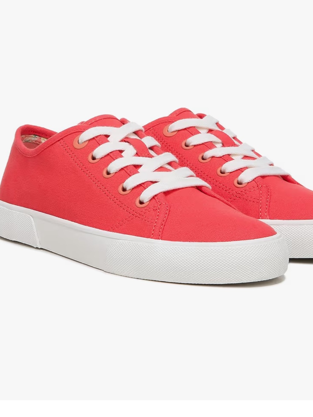 Vionic Oasis Casual Canvas Lace Up Sneaker Shoe in Poppy Size 7